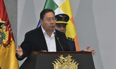 El presidente de Bolivia, Luis Arce, pronuncia un discurso en La Paz (Bolivia), en una fotografía de archivo. EFE/ Stringer