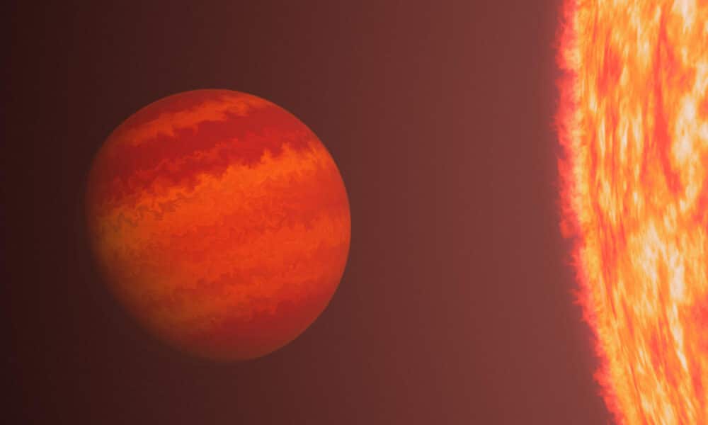 Dibujo del exoplaneta apodado Fénix por su capacidad para sobrevivir a la intensa radiación de una estrella gigante roja.
CRÉDITO Roberto Molar Candanosa/Universidad Johns Hopkins