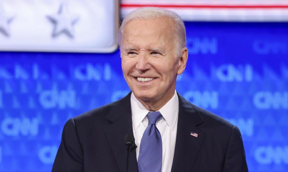 El presidente de EE.UU., Joe Biden durante el debate presidencial en Atlanta (EE.UU.). EFE/EPA/MICHAEL REYNOLDS