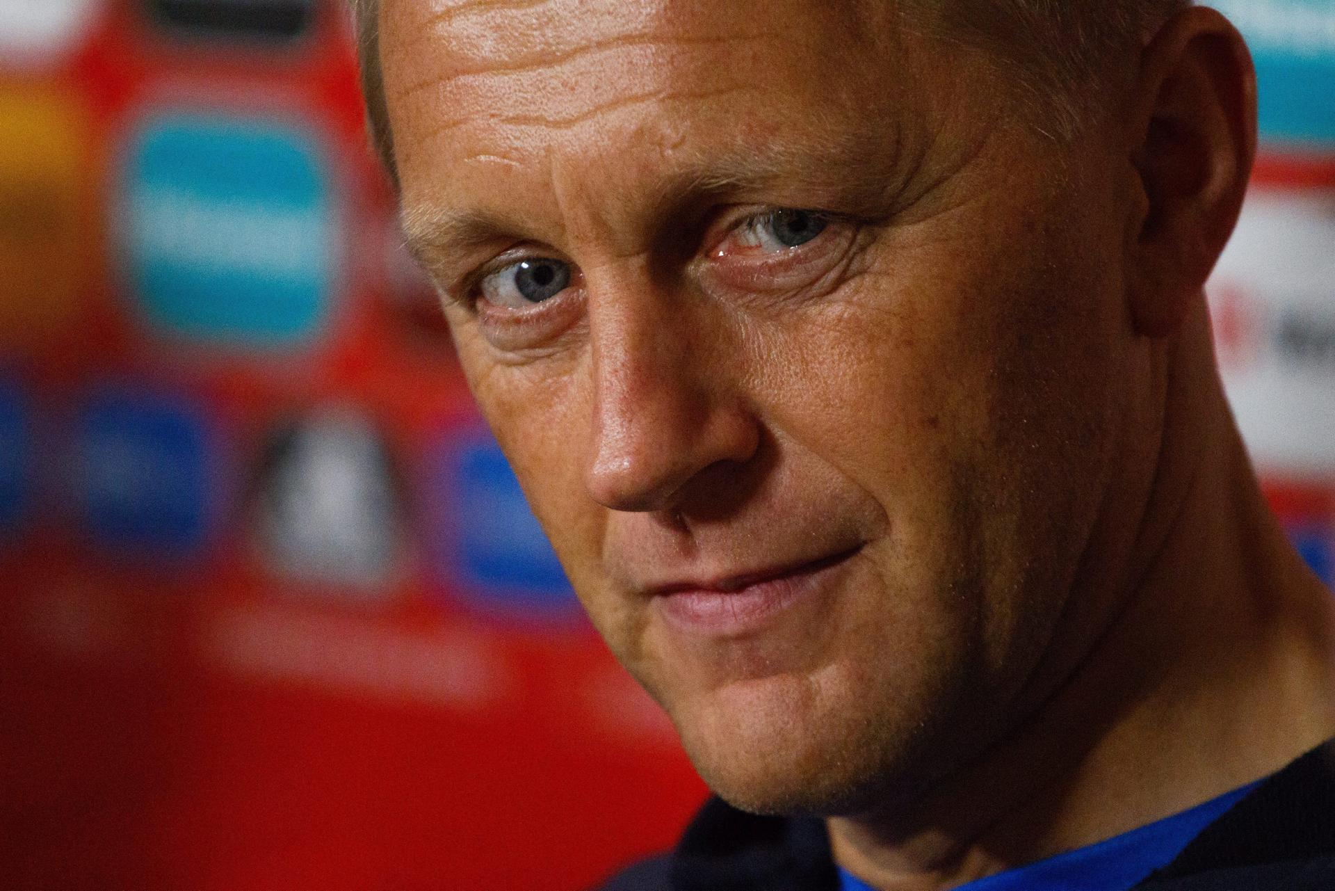 Fotografía de archivo en la que se registró al seleccionador del equipo nacional masculino de fútbol de Jamaica, el islandés Heimir Hallgrimsson, en Reykjavik (Islandia). EFE/Birgir Thor Hardarson