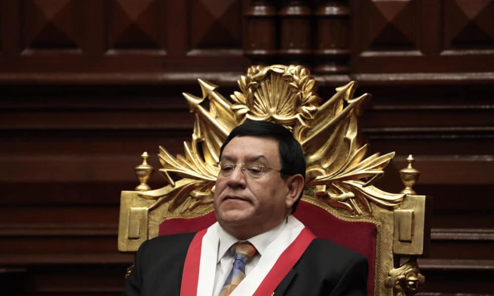 Fotografía de archivo en la que se ve al presidente del Congreso del Perú, Alejandro Soto Reyes. EFE/ Aldair Mejía