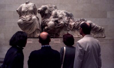 Fotografía de archivo que muestra parte de un friso del Partenón de Atenas expuesto en el Museo Británico de Londres (Reino Unido), EFE/Orestis Panagiotou