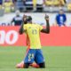 Davinson Sanchez de Colombia reacciona luego de derrotar a Costa Rica en la Copa América. EFE/EPA/JUAN G. MABANGLO