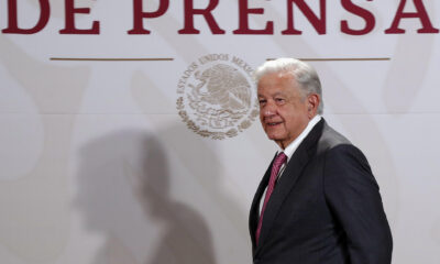 El presidente de México, Andrés Manuel López Obrador durante una conferencia de prensa, este lunes en el Palacio Nacional, de la Ciudad de México (México). EFE/ Isaac Esquivel