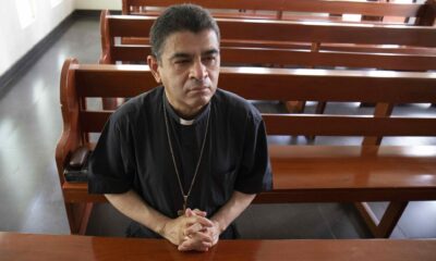 Fotografía de archivo del obispo nicaragüense Rolando Álvarez. EFE/ Jorge Torres
