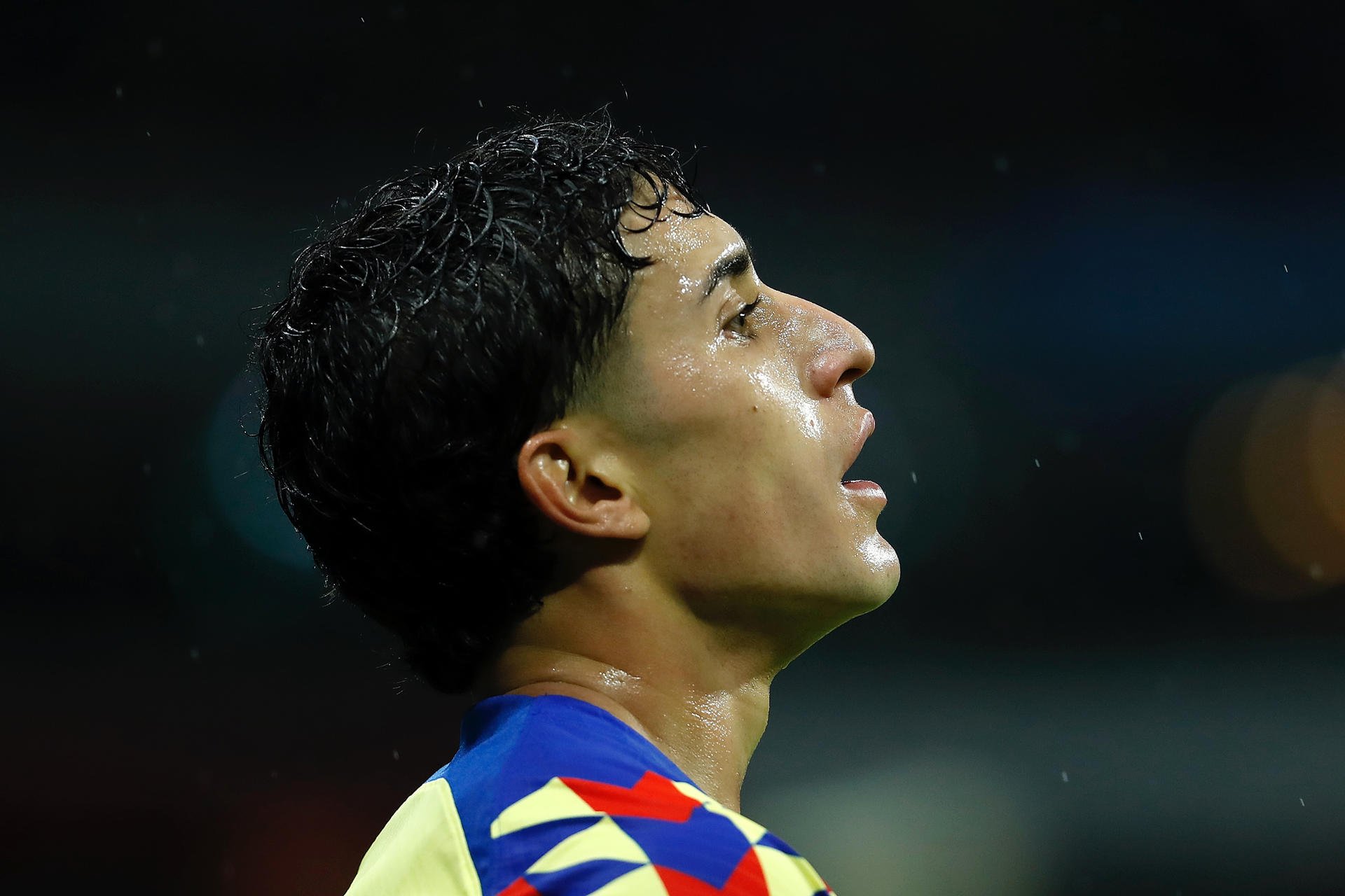 Alejandro Zendejas del América reacciona ante Cruz Azul. Imagen de archivo. EFE/Sáshenka Gutiérrez