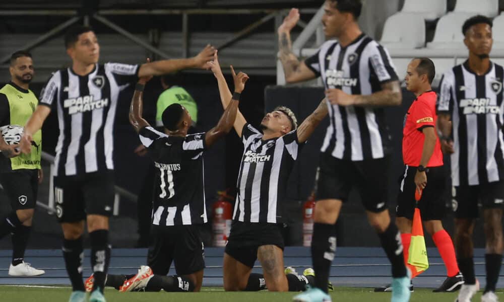 Fotografía de archivo en la que se registró una de las celebraciones del club brasileño de fútbol Botafogo, que este miércoles, 17 de julio, se impuso por 1-0 a Palmeiras y asumió el liderato en solitario del torneo Brasileirao Serie A. EFE/Antonio Lacerda