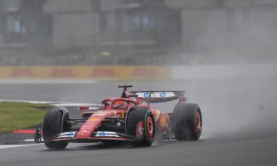El monegasco Charles Leclerc, compañero del español Carlos Sainz en Ferrari, Silverstone. Reino Unido) EFE/EPA/PETER POWELL .
