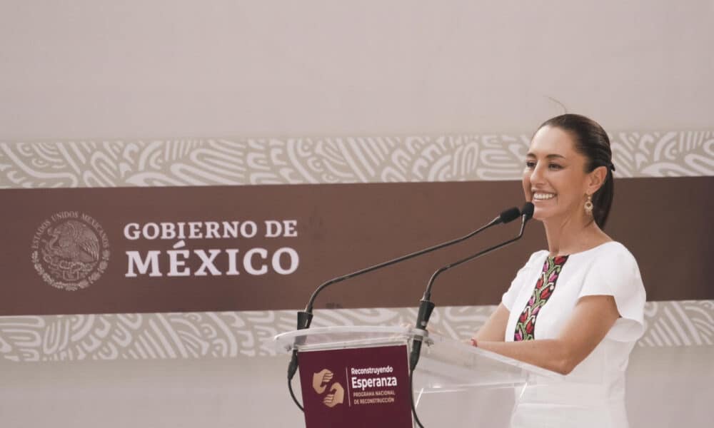 Fotografía cedida por la Casa de Campaña de la presidenta electa de México, Claudia Sheinbaum, durante su participación en un acto protocolario este viernes en Tlaquiltenango, en Morelos (México). EFE/Casa de Campaña de Claudia Sheinbaum/SOLO USO EDITORIAL/SOLO DISPONIBLE PARA ILUSTRAR LA NOTICIA QUE ACOMPAÑA (CRÉDITO OBLIGATORIO)