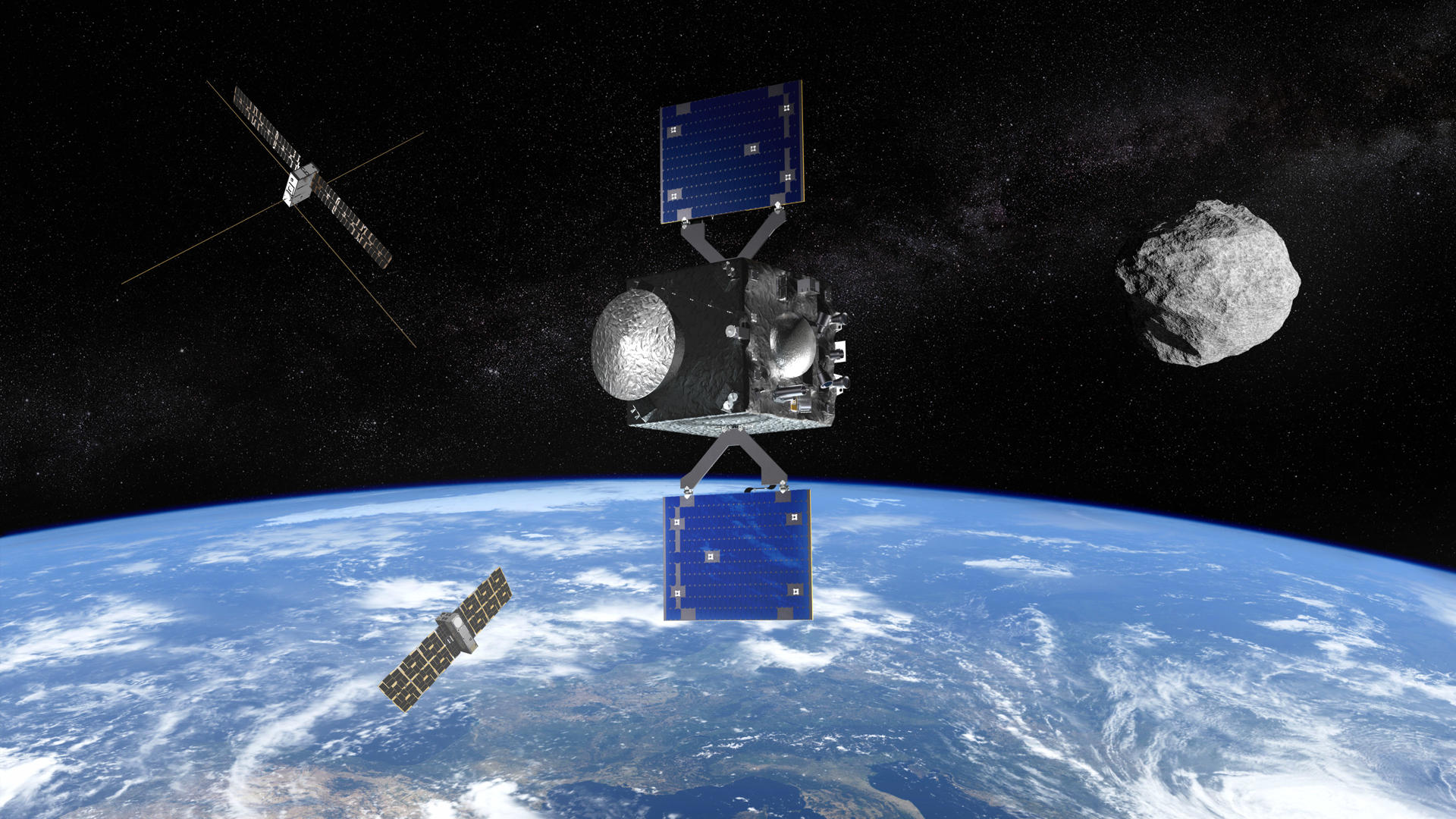 Imagen artística de la "Misión Rápida Apophis para la Seguridad Espacial (Ramses)".  ESA-Science Office