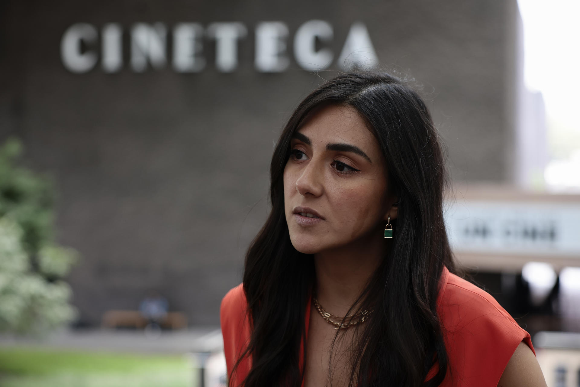 La directora de la Muestra Internacional de Cine con Perspectiva de Género (MICGénero), Victoria Cabrera, habla durante una entrevista con EFE, este martes en Ciudad de México (México). EFE/José Méndez