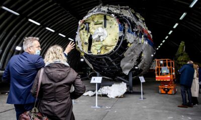 Fotografía de archivo del avión del vuelo MH17 de Malaysian Airalines derribado en 2014 cuando sobrevolaba Ucrania. EFE/EPA/SEM VAN DER WAL