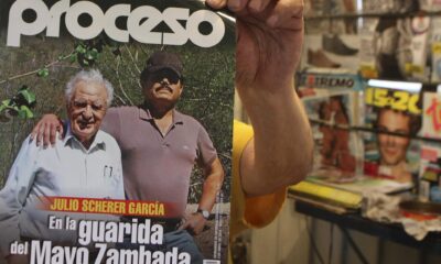Imagen de archivo de un detalle de la dición de la revista mexicana Proceso en un puesto de periódicos y revistas de Ciudad de México en la que aparece Ismael Zambada, uno de los líderes del cartel de Sinaloa. EFE/Mario Guzmán
