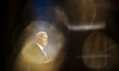 El presidente estadounidense, Joe Biden, habla durante una conferencia de prensa al margen del 75º Aniversario de la Cumbre de la Organización del Tratado del Atlántico Norte (OTAN) en el Centro de Convenciones Walter E. Washington, este 11 de julio de 2024. EFE/EPA/Jim Lo Scalzo