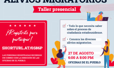 USCIS impartirá taller sobre alivios migratorios