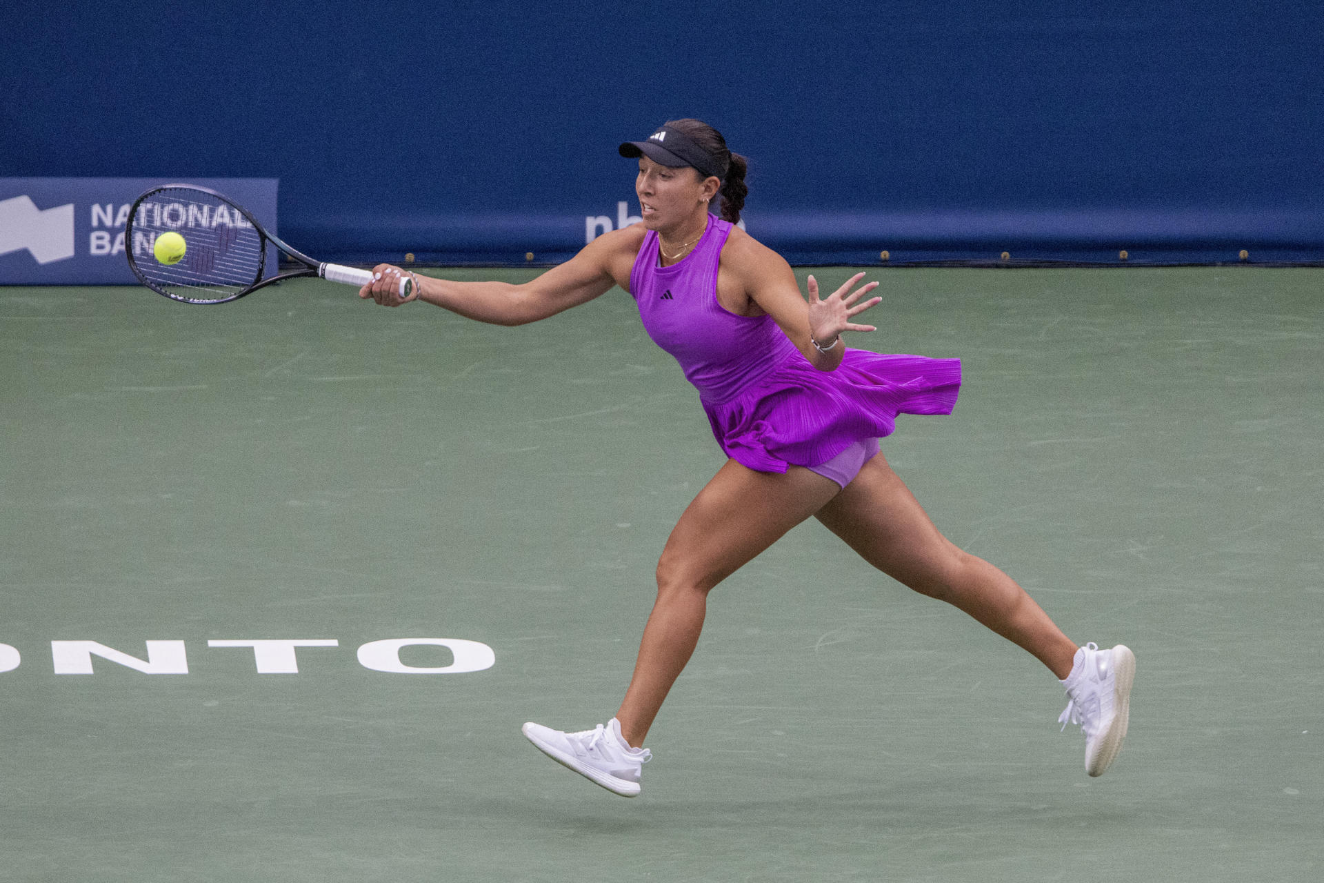 La tenista estadounidense Jessica Pegula jugará la final del WTA 1000 National Bank Open de Toronto (Canadá). EFE/ Julio César Rivas