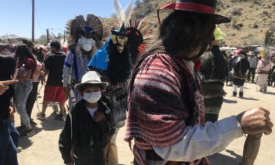 Indígenas de la Tribu Yaqui participan en el Día Internacional de los Pueblos Indígenas en México, este viernes en Hermosillo (México). EFE/Daniel Sánchez