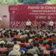 El presidente de México, Andrés Manuel López Obrador (i), habla durante un acto protocolario este viernes, en el municipio de la Concordia, en Chiapas (México). EFE/ Carlos López