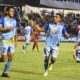 Fotografía de archivo en la que se registró una celebración de jugadores del club ecuatoriano de fútbol Macará, en el estadio Bellavista de la ciudad de Ambato (Ecuador). EFE/Paul Espinosa