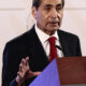 El secretario de Hacienda, Rogelio Ramírez de la O, participa en una conferencia de prensa en el Palacio Nacional de Ciudad de México (México). EFE/José Méndez