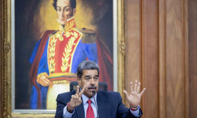 El presidente de Venezuela, Nicolás Maduro, durante una rueda de prensa el miércoles 31 de julio en el Palacio de Miraflores en Caracas (Venezuela). EFE/ Ronald Peña R.