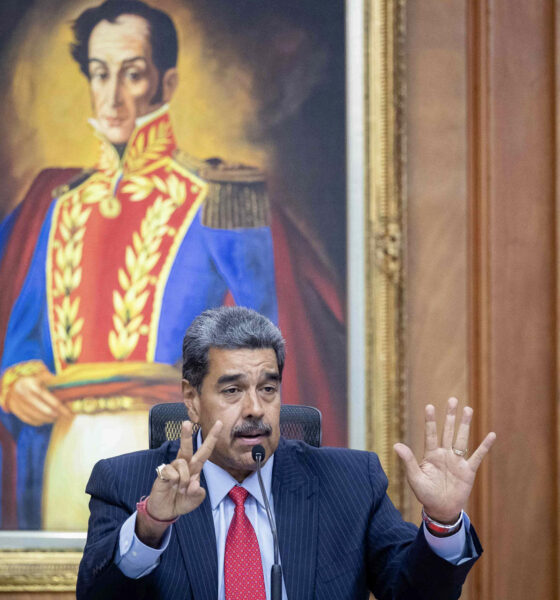 El presidente de Venezuela, Nicolás Maduro, durante una rueda de prensa el miércoles 31 de julio en el Palacio de Miraflores en Caracas (Venezuela). EFE/ Ronald Peña R.