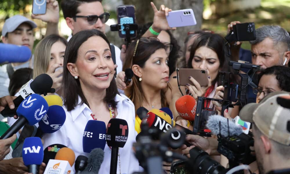 La líder de la oposición Venezolana, María Corina Machado, en una foto de archivo. EFE/ Ronald Peña R.