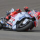 El piloto español de MotoGP Marc Márquez durante la carrera "sprint" del Gran Premio de Aragón, duodécima cita de los Mundiales de motociclismo de velocidad, este sábado en el circuito MotorLand de Alcañiz (Teruel). EFE/Javier Cebollada