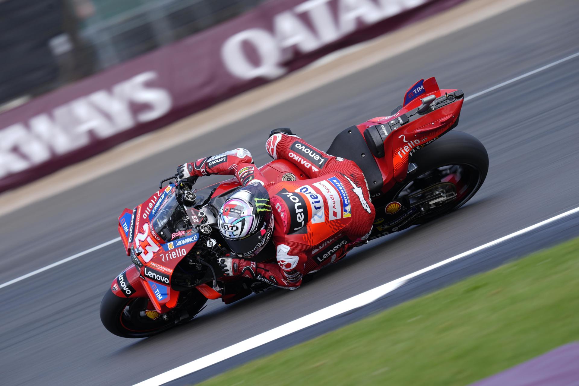 El italiano Enea Bastianini (Ducati Desmosedici GP24) en Silverstone, Gran Bretaña. EFE/EPA/TIM KEETON