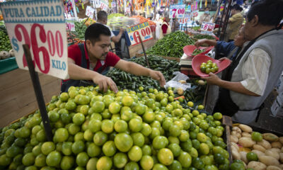 Imagen de archivo de un vendedor que ofrece frutas y verduras, el 6 de junio de 2024, en el mercado de Jamaica de la Ciudad de México (México). EFE/ Isaac Esquivel