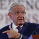 El presidente de México, Andrés Manuel López Obrador, habla durante su conferencia de prensa matutina este lunes, en el Palacio Nacional de la Ciudad de México (México). EFE/Isaac Esquivel,