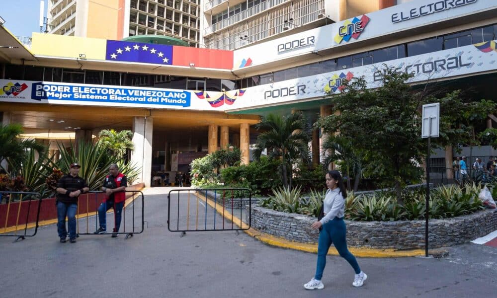 Fotografía de archivo del 19 de julio de 2024 de la sede del Consejo Nacional Electoral (CNE), en Caracas (Venezuela). EFE/ Ronald Peña R