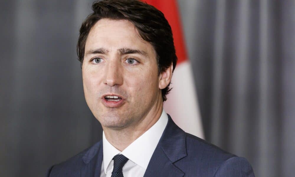 El primer ministro de Canadá Justin Trudeau habla durante una conferencia de prensa en Nueva York (Estados Unidos). Fotografía de archivo. EFE/JUSTIN LANE