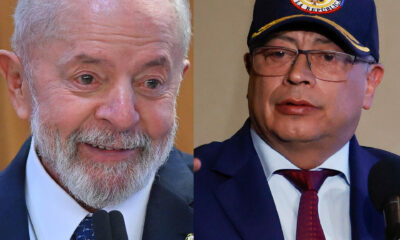 Combo de fotografías de los presidentes de Brasil, Luis Inácio Lula da Silva (d) y el de Colombia Gustavo Petro. EFE/ André Borges/Mauricio Dueñas Castañeda