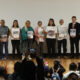 Comisionados del Mecanismo de Esclarecimiento Histórico (MEH), acompañados de sobrevivientes de la ‘Guerra sucia' y sus familiares, participan en una rueda de prensa este viernes en el Centro Cultural Tlatelolco, en Ciudad de México (México). EFE/ Mario Guzmán