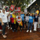 Miembros de la comunidad venezolana del sur de Florida se concentran en el evento bajo la consigna 'Acta mata sentencia' este miércoles, en la ciudad Doral, Miami (EE.UU.). EFE/ Alicia Civita