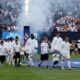 Los jugadores del Barcelona llegan antes del partido de fútbol en vivo del Champions Tour entre el Real Madrid CF y el FC Barcelona en East Rutherford, Nueva Jersey, Estados Unidos. EFE/EPA/KENA BETANCUR