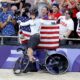 La estadounidense Jennifer Valente retuvo el título olímpico de omnium. EFE/EPA/ERIK S. LESSER