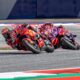 (I-D) Francesco Bagnaia y Jorge Martín durante la carrera de MotoGP del Gran Premio de Austria en el Red Bull Ring en Spielberg. EFE/EPA/EXPA/JOHANN GRODER