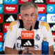 El entrenador del Real Madrid, Carlo Ancelotti, durante la rueda de prensa de este sábado en Valdebebas. EFE/ Daniel Gonzalez