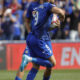 El delantero del Getafe Borja Mayoral celebra un gol que marcó de penalti durante el partido de la jornada 6 de LaLiga contra el Getafe, en el Estadio Coliseum en Getafe.-EFE/ Zipi Aragón