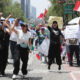 Trabajadores del poder judicial participan en una protesta este jueves, al exterior de la Cámara de Senadores en la Ciudad de México (México). EFE/ Mario Guzmán