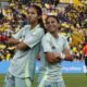 Montserrat Saldivar (i) de México celebra su gol con Fernanda Sotoen un partido del grupo A de la Copa Mundial Femenina sub-20. EFE/ Mauricio Dueñas Castañeda