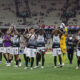 Jugadores de Corinthians fueron registrados este martes, 17 de septiembre, al celebrar su victoria a domicilio 2-0 sobre el también club brasileño Fortaleza, al final del partido de ida de esta llave de los cuartos de final de la Copa Sudamericana, en el estadio Castelao de Fortaleza (Brasil). EFE/Jarbas Oliveira