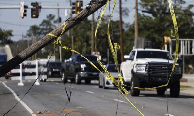 Líneas eléctricas dañadas durante el fin de semana por el huracán Helene en Valdosta, Georgia, EE. UU., 30 de septiembre de 2024. EFE/EPA/Erik S. Lesser