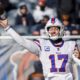 Fotografía de archivo del mariscal de campo de los Buffalo Bills, Josh Allen. EFE/EPA/TANNEN MAURY