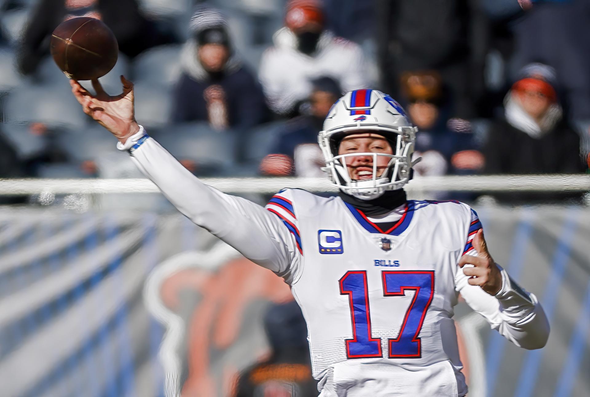 Fotografía de archivo del mariscal de campo de los Buffalo Bills, Josh Allen. EFE/EPA/TANNEN MAURY