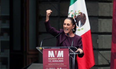 La presidenta electa de México, Claudia Sheinbaum, habla durante un acto protocolario en la Secretaría de Educación Pública de Ciudad de México (México).  EFE/ Mario Guzmán