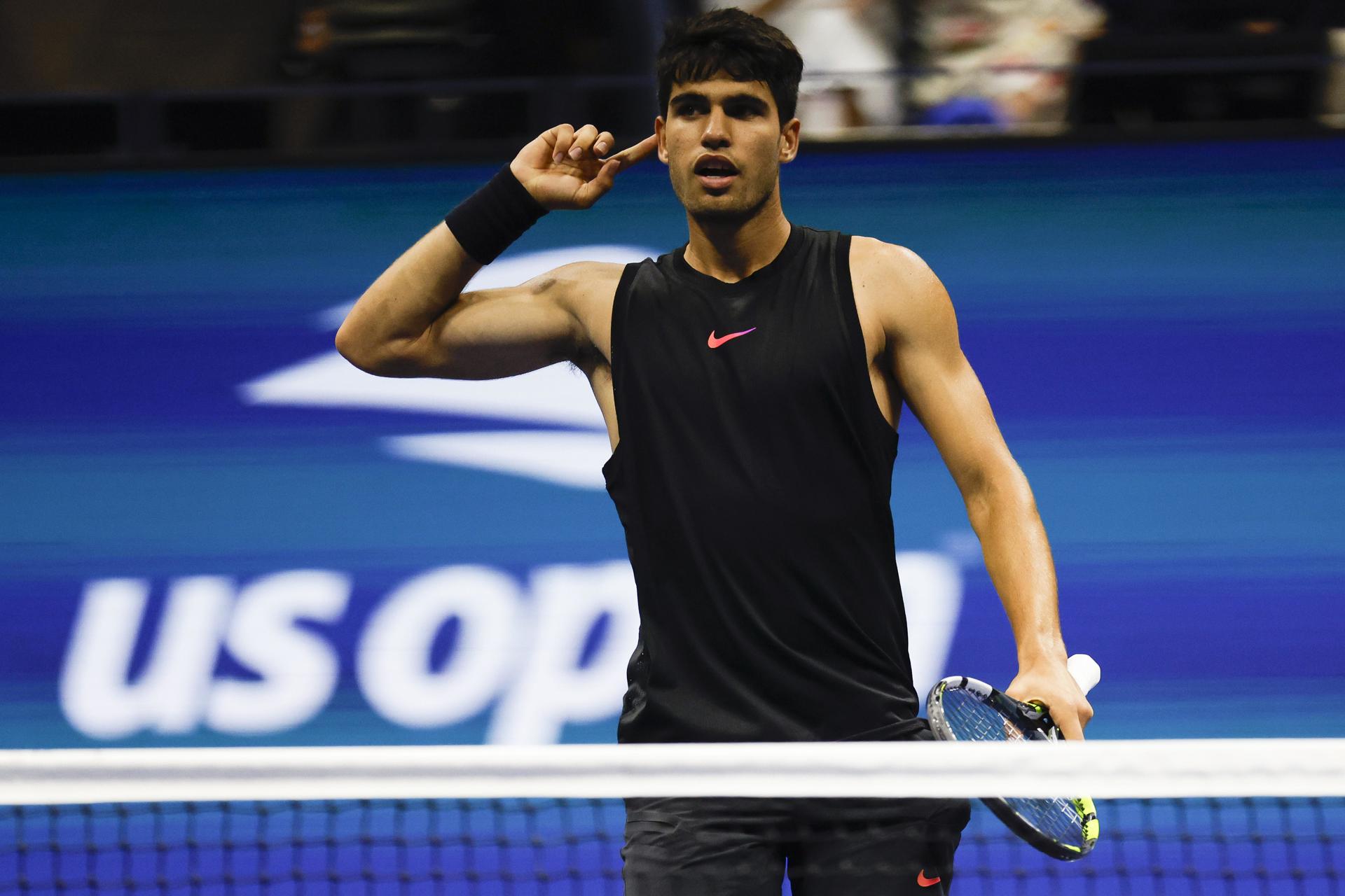 El tenista español Carlos Alcaraz durante el US Open. EFE/EPA/DANIEL MURPHY