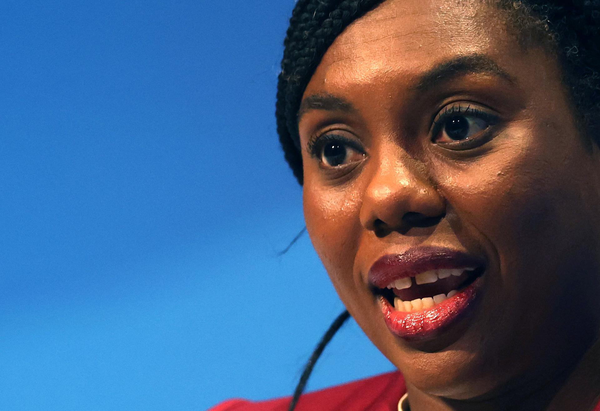 Kemi Badenoch, aspirante al liderazgo del Partido Conservador británico. EFE/EPA/NEIL HALL